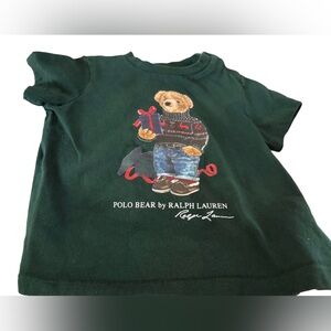 Ralph Lauren Kids Dark Green Polo Bear Tee